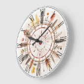 Vintager amerikanischer Ureinwohner Große Wanduhr (Winkel)