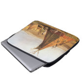 Vintager amerikanischer Westen, Teepons auf Schlic Laptopschutzhülle (Vorne Knopf)