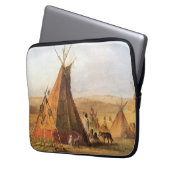 Vintager amerikanischer Westen, Teepons auf Schlic Laptopschutzhülle (Vorderseite Links)