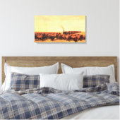 Vintager amerikanischer Westen, vertreten durch NH Leinwanddruck (Insitu (Schlafzimmer))