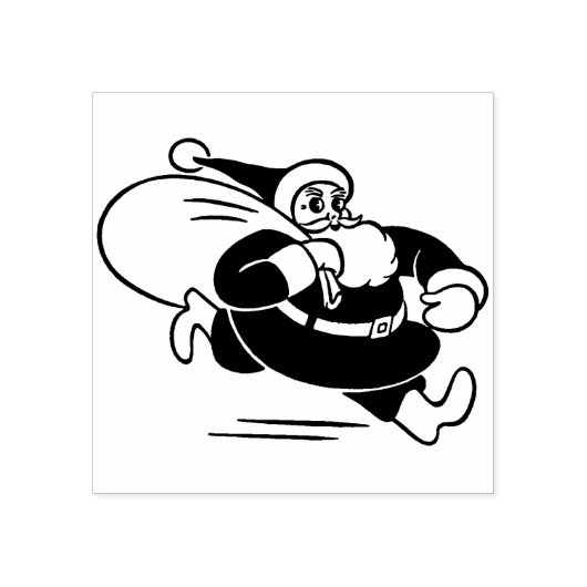 Vintager amtierender Weihnachtsmann Gummistempel (Prägung)