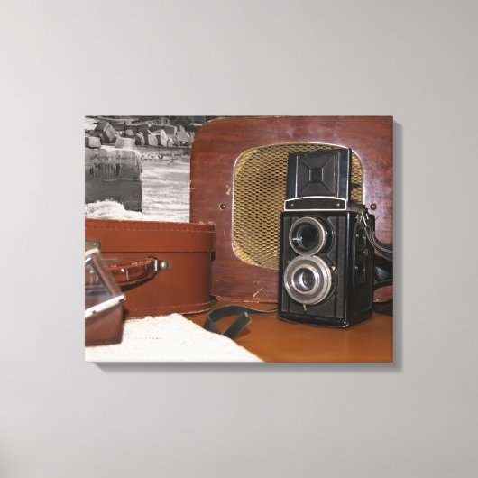 Vintager analoger Kamerakorder Leinwanddruck (Vorderseite)