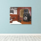 Vintager analoger Kamerakorder Leinwanddruck (Insitu (Holzboden))