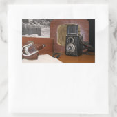 Vintager analoger Kamerakorder Rechteckiger Aufkleber (Tasche)