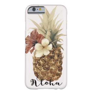 Vintager Ananas-Hibiskus Barely There iPhone 6 Hülle