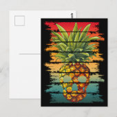 Vintager Ananas-Schädel Postkarte (Vorne/Hinten)