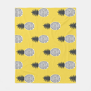 Vintager Ananas Spaß Nahtlose Illustration Fleecedecke