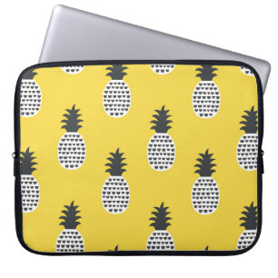 Vintager Ananas Spaß Nahtlose Illustration Laptopschutzhülle