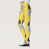 Vintager Ananas Spaß Nahtlose Illustration Leggings (Links)