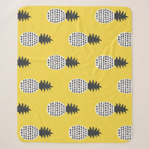 Vintager Ananas Spaß Nahtlose Illustration Sherpadecke