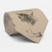 Vintager Anatomie-Druck Krawatte (Gerollt)