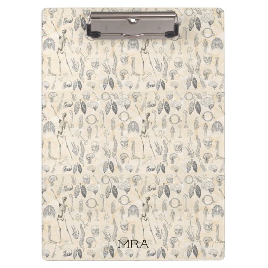 Vintager Anatomie Klemmbrett (Vorderseite)