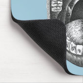 Vintager anatomischer Mund Mousepad (Ecke)