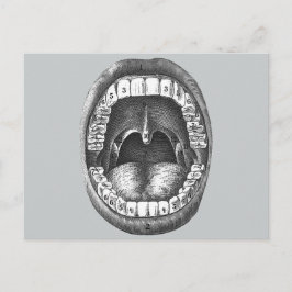Vintager anatomischer Mund Postkarte