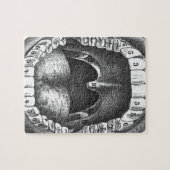 Vintager anatomischer Mund Puzzle (Horizontal)