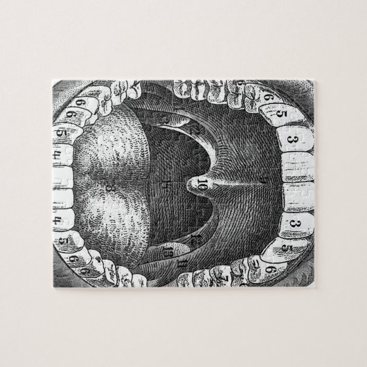 Vintager anatomischer Mund Puzzle (Horizontal)