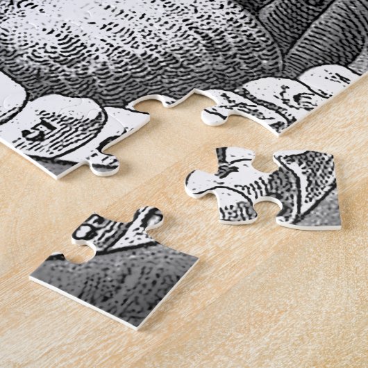 Vintager anatomischer Mund Puzzle (Seite)