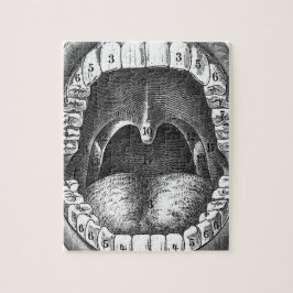 Vintager anatomischer Mund Puzzle