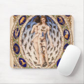 Vintager anatomischer Zodiakmann Mousepad (Mit Mouse)