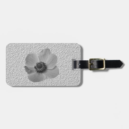 Vintager Anemone-Tag Gepäckanhänger (Vorderseite horizontal)