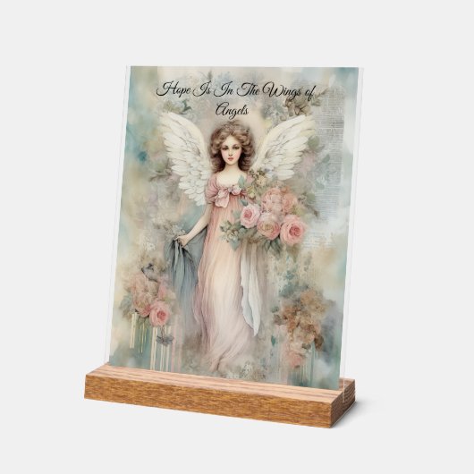 Vintager Angel Acrylschild (Winkel)