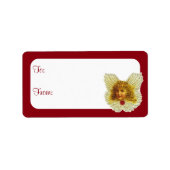 Vintager Angel Adressaufkleber (Vorne)