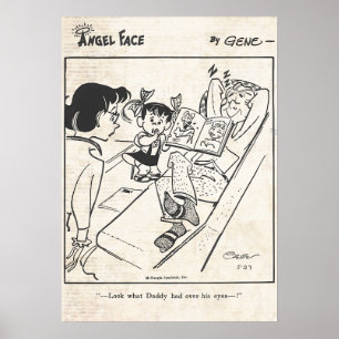 Vintager Angel-Comic Strip Poster
