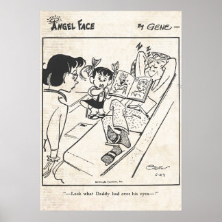 Vintager Angel-Comic Strip Poster