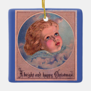 Vintager Angel Gesicht Keramik Keramikornament