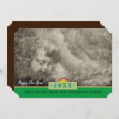 Vintager Angel & Glückliches Neues Jahr! Karte /20 (Vorne/Hinten)