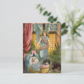 Vintager Angel mit Baby-Postkarte Postkarte (Stehend Vorderseite)