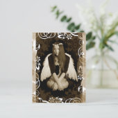 Vintager Angel Postkarte (Stehend Vorderseite)