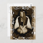 Vintager Angel Postkarte (Vorne/Hinten)