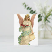 Vintager Angel Postkarte (Stehend Vorderseite)