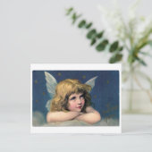 Vintager Angel Postkarte (Stehend Vorderseite)