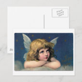 Vintager Angel Postkarte (Vorne/Hinten)