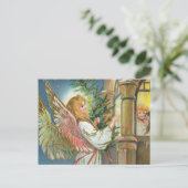 Vintager Angel Postkarte (Stehend Vorderseite)