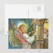 Vintager Angel Postkarte (Vorne/Hinten)