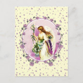 Vintager Angel Religious Oaster Feiertagspostkarte (Vorderseite)