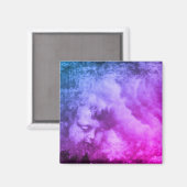 Vintager Angel & Stormy Heaven Sky (Kunstmagnet) Magnet (Vorderseite/Rückseite)