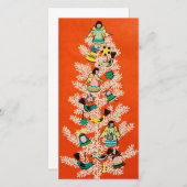 Vintager Angel Weihnachtsbaum Feiertagskarte (Vorne/Hinten)