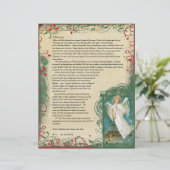 Vintager Angel-Weihnachtsbrief (Stehend Vorderseite)