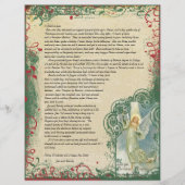 Vintager Angel-Weihnachtsbrief (Vorderseite)
