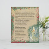 Vintager Angel-Weihnachtsbrief (Stehend Vorderseite)