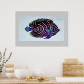 Vintager Angelfisch Poster (Küche)