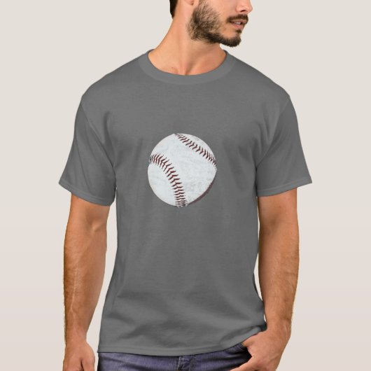 Vintager angeredeter Basebalball-T - Shirt (Vorderseite)
