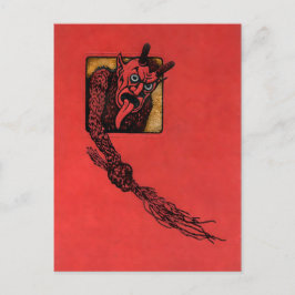 Vintager Angry Krampus Postkarte