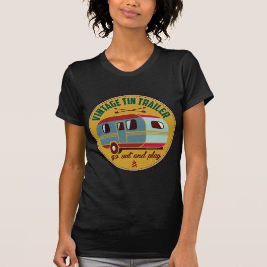 Vintager Anhänger/Vintage Camper-T-Shirts T-Shirt (Vorderseite)