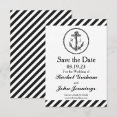 Vintager Anker - 3x5 Save the Date (Vorne/Hinten)