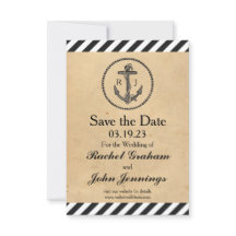 Vintager Anker - 3x5 Save the Date